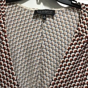 ELOQUII Dress...Size 28 Rust andBlack Wrap Dress